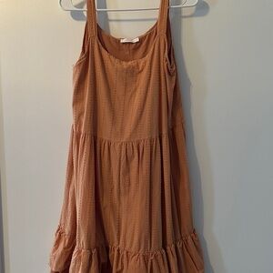 Rust Orange Sleeveless Dress